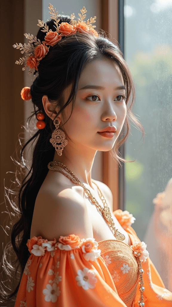 在繁华的都市街道上,一位美丽的年轻女性正在悠闲地逛街。她拥有一头乌黑亮丽的长发,微风轻轻拂过,发丝随之舞动,增添了一丝动感。她的肌肤白皙细腻,五官精致,尤其是一双明亮的大眼睛,充满了活力与好奇。
她身穿一件时尚的浅蓝色连衣裙,裙摆随着她的步伐轻轻摇曳,显得格外优雅。她搭配了一双白色的休闲鞋,既舒适又不失时尚感。肩上斜挎着一款小巧的皮质包包,包包的金属扣闪烁着微光,给整体造型增添了一抹亮点。
她的妆容清新自然,淡淡的粉色唇彩让她的笑容更加迷人。耳边佩戴着一对精致的银色耳环,随着她的步伐轻轻晃动,映衬着她的优雅气质。
周围的商店橱窗中陈列着琳琅满目的商品,五光十色的霓虹灯为这条街道增添了现代都市的繁华与活力。她不时驻足观看,脸上洋溢着愉悦与放松的神情,享受着这段惬意的时光。